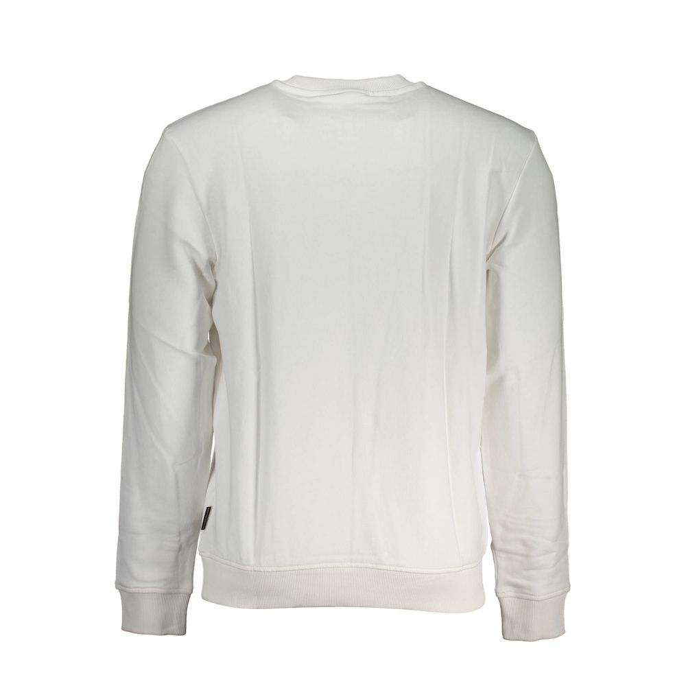 Napapijri white cotton sweater for men